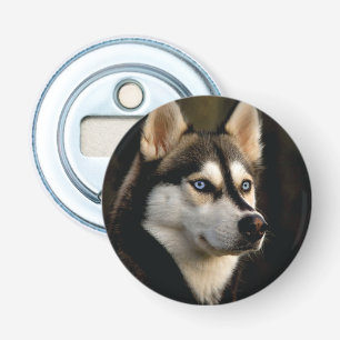 Mooie Husky Worp Kussen Button Flesopener