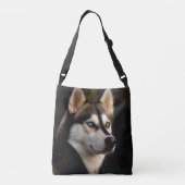 Mooie Husky Worp Kussen Crossbody Tas (Achterkant)
