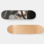 Mooie Husky Worp Kussen Persoonlijk Skateboard (Horizontaal)