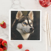 Mooie Husky Worp Kussen Servet (Insitu)
