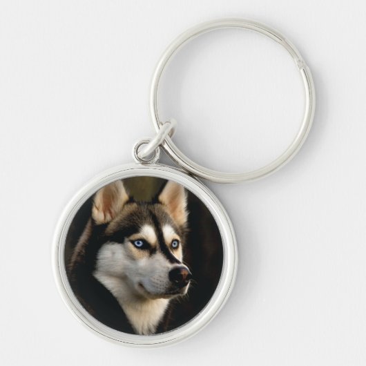 Mooie Husky Worp Kussen Sleutelhanger (Voorkant)