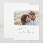 Mooie hutbruiloft Dank je foto Bedankkaart (Voorkant / Achterkant)