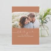 Mooie hutbruiloft Dank je foto Bedankkaart (Staand voorkant)