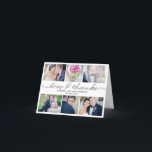 Mooie Huwelijks Trouwkaart - Wit Bedankkaart<br><div class="desc">Stuur uw eerste correspondentie als pasgetrouwd stel met deze stijlvolle en moderne kaart die uw vrienden en familie zeker zullen aanbidden! Ook verkrijgbaar in andere kleuren.  Design © berryberrysweet.com</div>