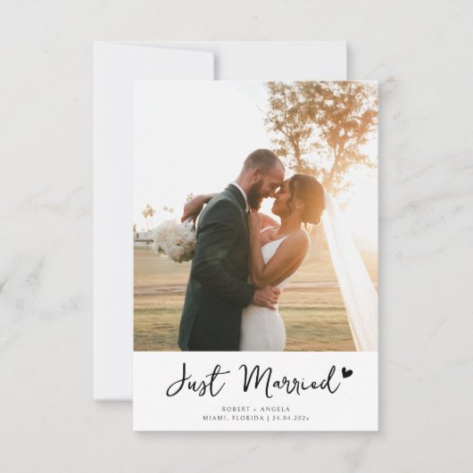 mooie huwelijksaankondiging bedankkaart (Voorkant)