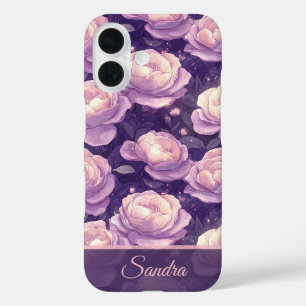 Mooie Huwelijkscadeau Roos Bloem Naam iPhone 16 Hoesje