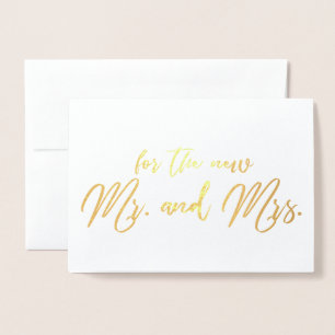 Mooie Huwelijkscongratulatie Calligrafie Folie Kaarten