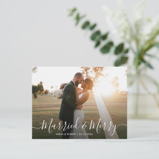 mooie huwelijksfeestdag briefkaart (Staand voorkant)