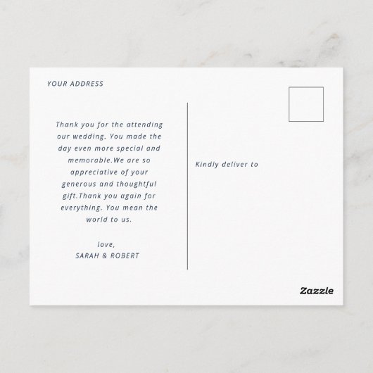 mooie huwelijksfeestdag briefkaart (Achterkant)