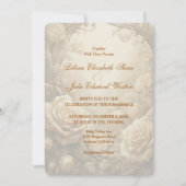 Mooie huwelijksuitnodiging van het Roos Kaart (Voorkant)