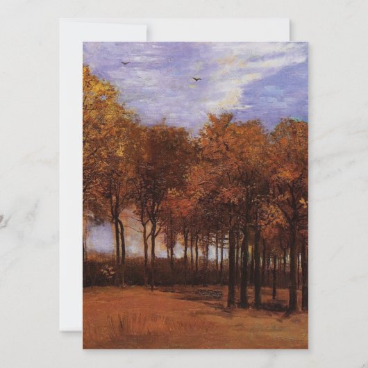 Mooie huwelijksuitnodigingen voor kunst, Autumn La Kaart (Achterkant)