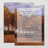 Mooie huwelijksuitnodigingen voor kunst, Autumn La Kaart (Voorkant / Achterkant)