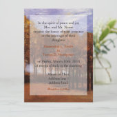 Mooie huwelijksuitnodigingen voor kunst, Autumn La Kaart (Staand voorkant)