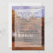 Mooie huwelijksuitnodigingen voor kunst, Autumn La