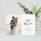 mooie huwelijksverklaring bedankkaart (Staand voorkant)