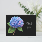 Mooie Hydrangea Bloemen Bedankt Kaart (Staand voorkant)