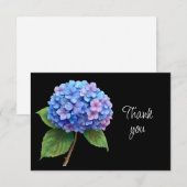 Mooie Hydrangea Bloemen Bedankt Kaart (Voorkant / Achterkant)