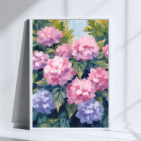 Mooie Hydrangea Bloesems | Bloemenschildering in w