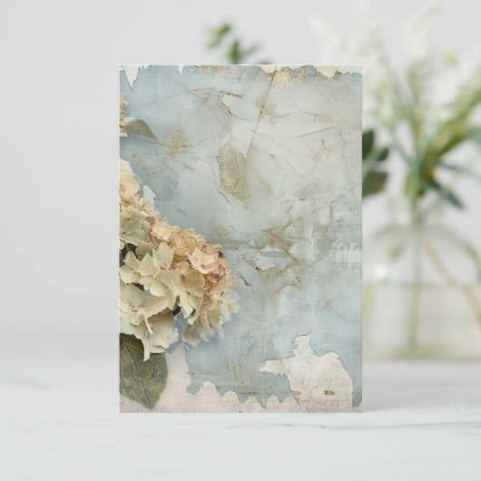 Mooie Hydrangea Dank u kaart (Staand voorkant)