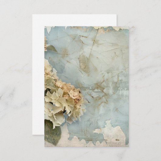 Mooie Hydrangea Dank u kaart (Voorkant / Achterkant)