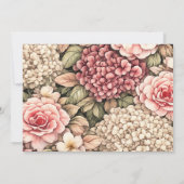 Mooie Hydrangea en Roos Pensioenfeest Kaart (Achterkant)