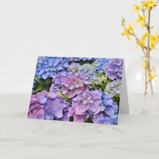 Mooie Hydrangea Flowers Art Note Kaart (Gele Bloem)