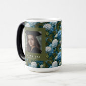 Mooie Hydrangea Print Afgestudeerde Magische Mok (Voorkant links)