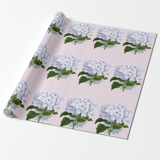 Mooie hydrangea-ventilator in Violet Cadeaupapier (Uitgerold)