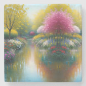 Mooie Hydranger Tuin Steen Onderzetter (Voorkant)