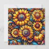Mooie hyperrealistische zonnebloem Art Blank Kaart (Voorkant)
