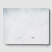 Mooie Ice Blue Lila en White Rose Gastenboek (Achterkant)