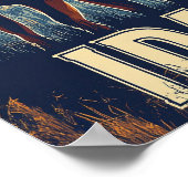 Mooie Idaho USA Illustratie Reizen Poster (Hoek)