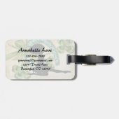 Mooie Ierse danser, Shamrock en Hoefijzer Bagagelabel (Achterkant horizontaal)