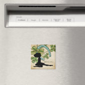 Mooie Ierse danser, Shamrock en Hoefijzer Magneet (Insitu (Vaatwasser))