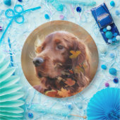 Mooie Ierse rode setter Papieren Bordje (Feest)