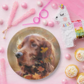 Mooie Ierse rode setter Papieren Bordje (Feest)