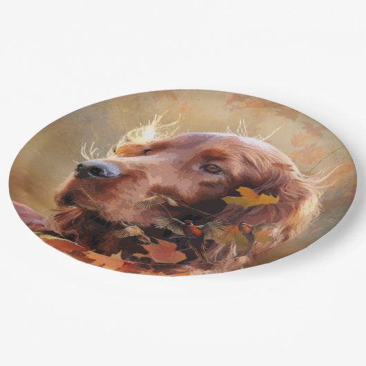 Mooie Ierse rode setter Papieren Bordje (Gekanteld)