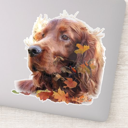 Mooie Ierse rode setter Sticker (Detail)
