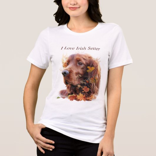 Mooie Ierse rode setter Tri-Blend Shirt (Voorkant)