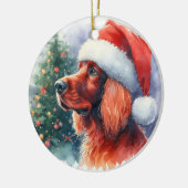 Mooie Ierse setter hond kerst Keramisch Ornament (Links)