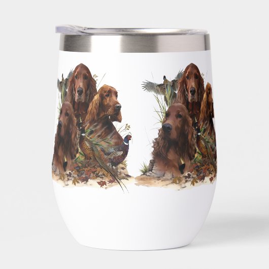 Mooie Ierse Setter met fazant , Art (Rechts)