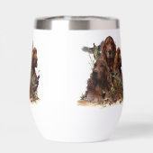 Mooie Ierse Setter met fazant , Art (Achterkant)