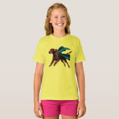 Mooie Ierse Setter Superheld Kinder T-Shirt (Voorkant volledig)