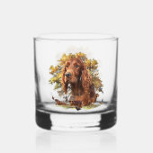 Mooie Ierse Setters Art Whisky Glas (Achterkant)