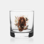 Mooie Ierse Setters Art Whisky Glas (Achterkant)