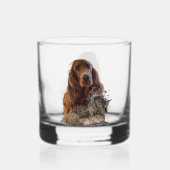 Mooie Ierse Setters Art Whisky Glas (Achterkant)