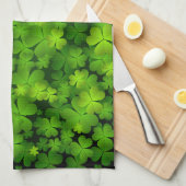 Mooie Ierse Shamrocks Theedoek (Quarter Fold)