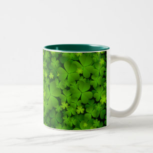 Mooie Ierse Shamrocks Tweekleurige Koffiemok