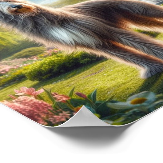 Mooie Ierse Wolfshond Poster (Hoek)