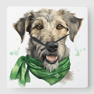 MOOIE IERSE WOLFSHOND VIERKANTE KLOK